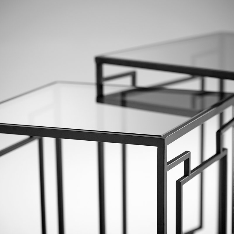 Galleria Glass Nesting End Table