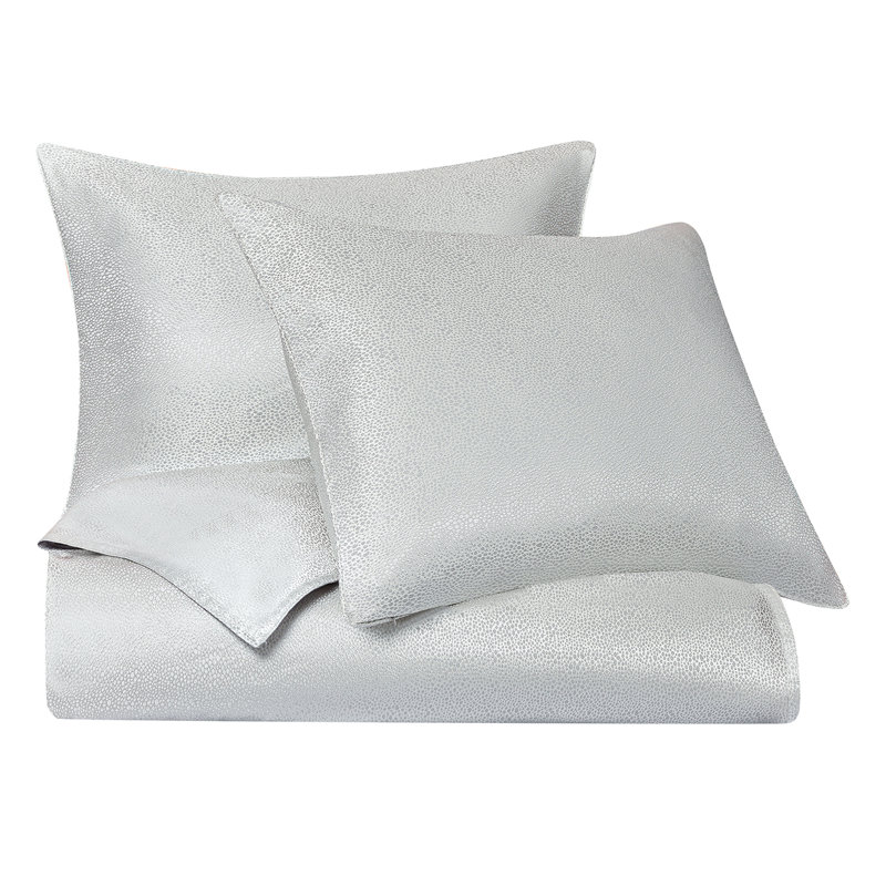 Gray Cotton Queen Bedspread Cover Set with Shams