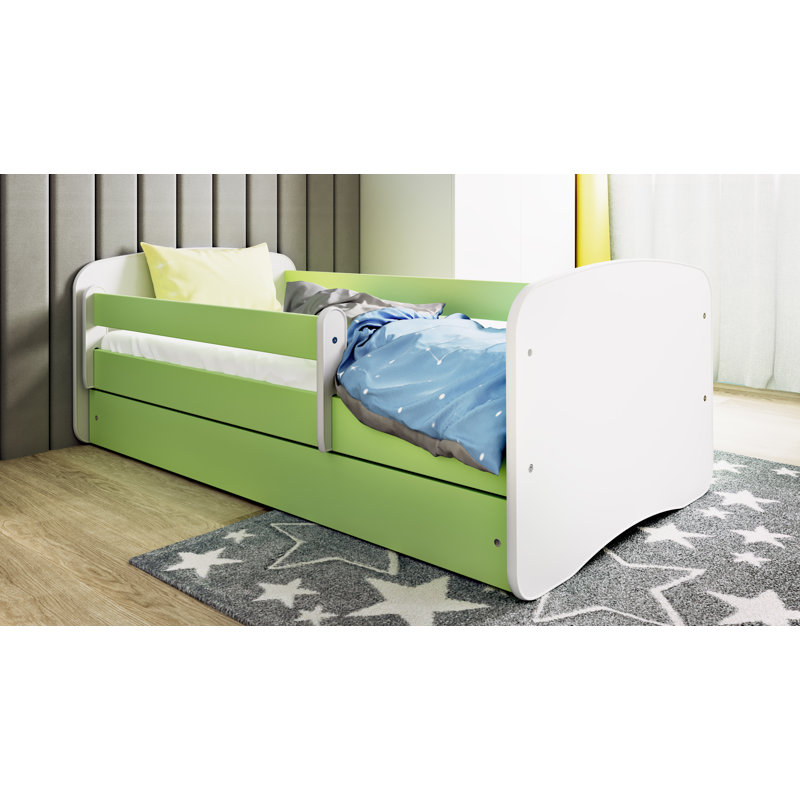 Cicero Standard Panel with Storage Included, Toddler (70 x 140cm), Lime Green