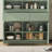 Green Sideboard Buffet Cabinet, Stylish Shoe Cabinet, Home Office Storage Cabinet With 4 Doors And 2 Drawers For Entryway Hallway Living Room