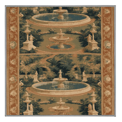Tapis brun français lavable à la machine