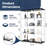 Annoeska 4-Shelf Curio Cabinet with LED Light,  3 Columns Tempered Glass Display Cabinet-1464844649