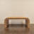 Miramar Woven Water Hyacinth & Acacia Wood Coffee Table with Waterfall Edge, Large-1420578746
