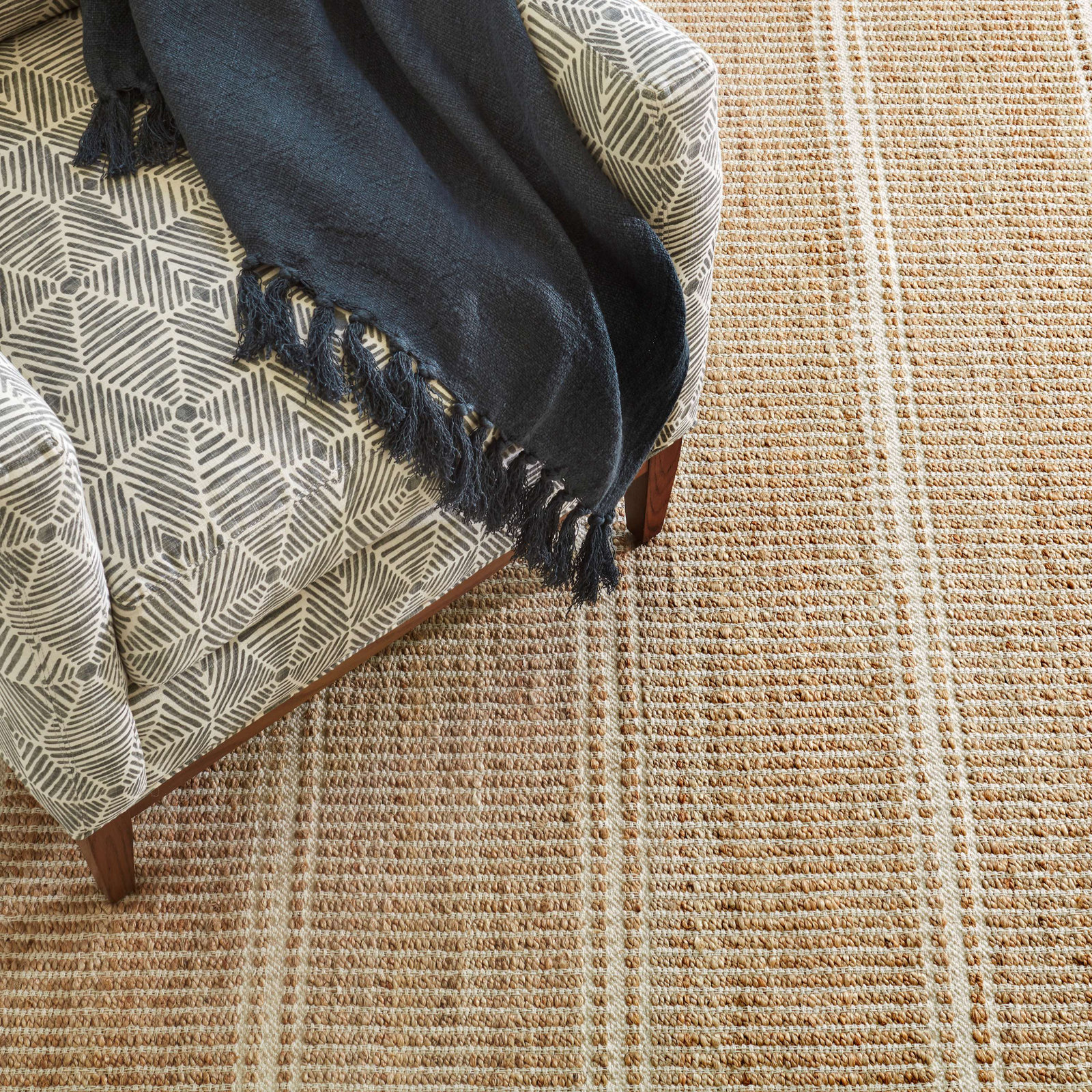Arbor Ivory Handwoven Jute Rug, Rectangle 2' x 3', Ivory
