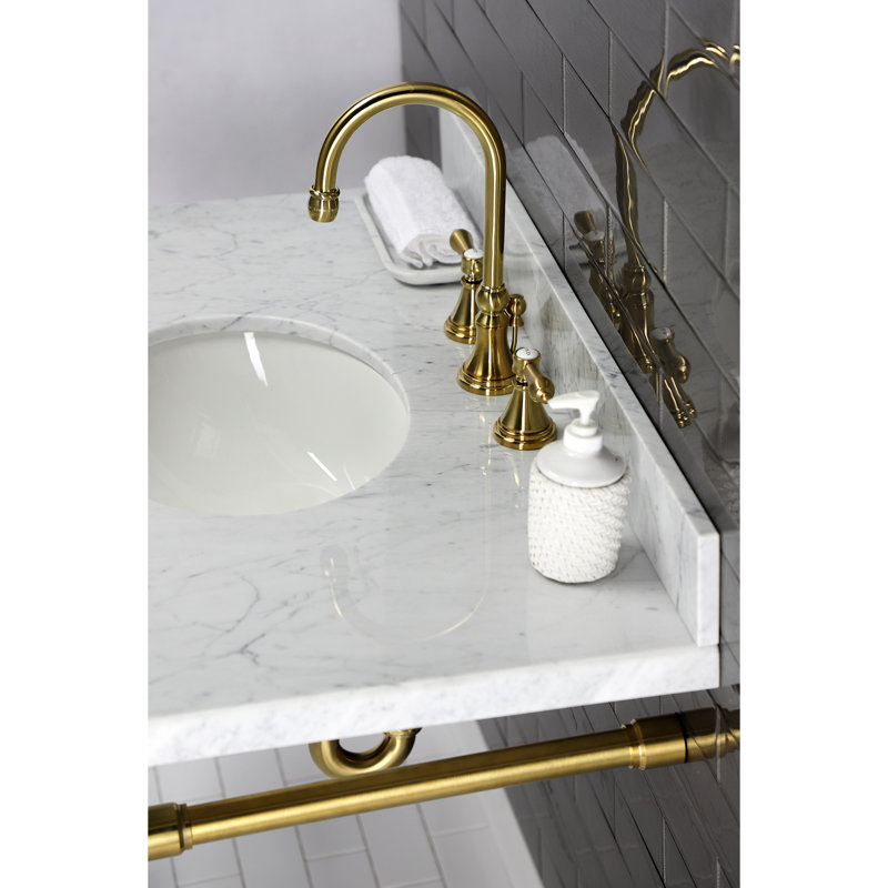 Kingston Brass Dreyfuss Stainless Steel Console Sink Legs, Brushed Brass