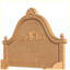 Lit plateforme vintage double sculpté avec tête de lit, cadre en bois massif, sommier à lattes, bois naturel, sans sommier tapissier, lit pour enfants et adolescents-376952977