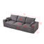 Canapé modulaire en forme de U de 113 po, canapé-lit à 4 places, rembourré par compression, sans assemblage, mousse complète pour un salon confortable beige + velours côtelé modulaire pratique-6904312