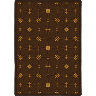 Whimsy Mariner's Tale Chocolate Area Rug