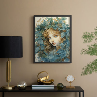 Reproduction d'art encadrée en bois massif Christmas Christmas