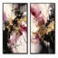 2 pièces sur toile - Or et rose fluides fusion-858697190-858697189