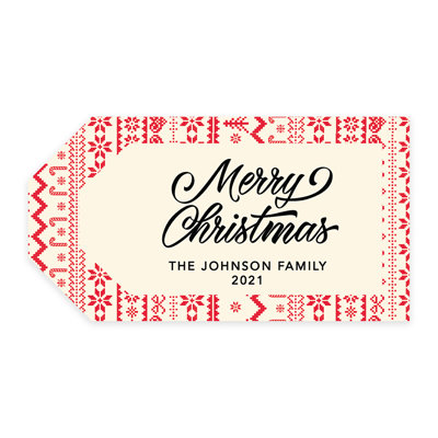 Étiquettes personnalisées autocollantes de Noël scandinaves personnalisées