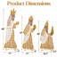 Crèche lumineuse de 122 cm (48 po) de haut représentant les Rois mages, décorations de Noël extérieures pour jardin avec 165 lumières DEL blanc chaud, structure en métal à paillettes pour pelouse, porche et intérieur.