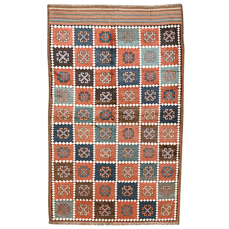 Tapis multicolore de haute qualité noué à la main