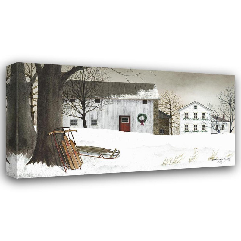 Art sur toile tendue par August Grove® Jacobs, Billy Gallery: Christmas Times a Coming, H 15 po x l 24 po