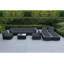 Ensemble de conversation modulaire en rotin avec coussins 9 pièces Barna - aucun assemblage requis-805564441-871850440