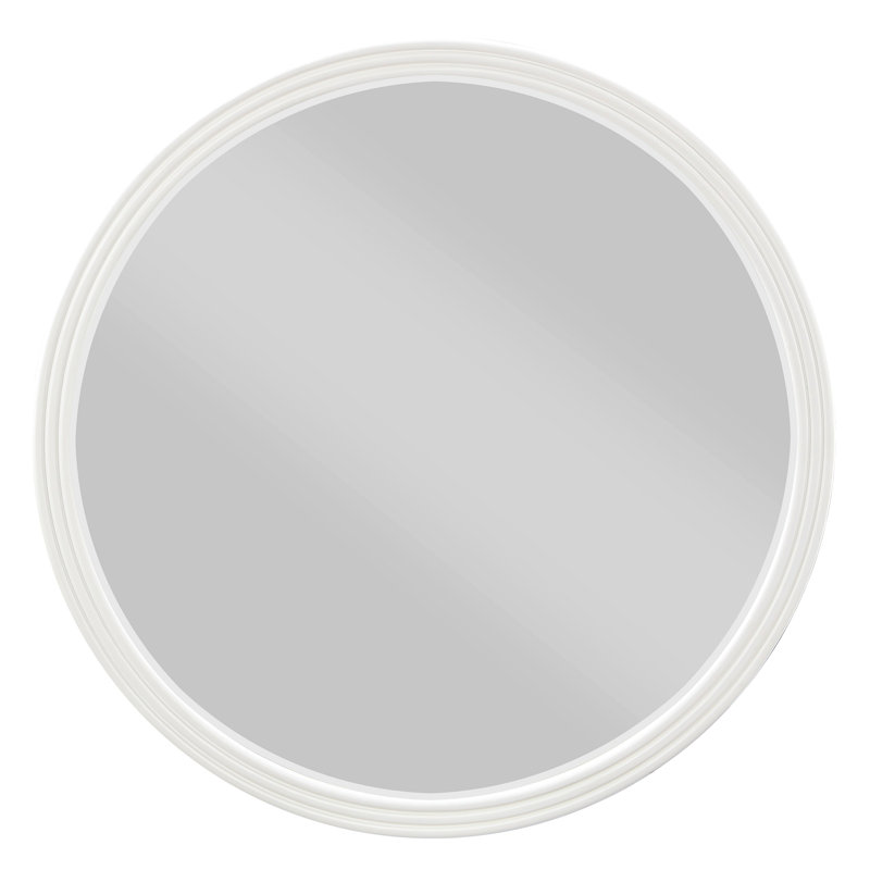 Miroir décoratif rond, cadre en bois pour le salon de la chambre à coucher