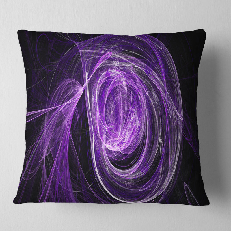 Coussin , 18 po x 18 po, Coussin décoratif, Mauve / Noir