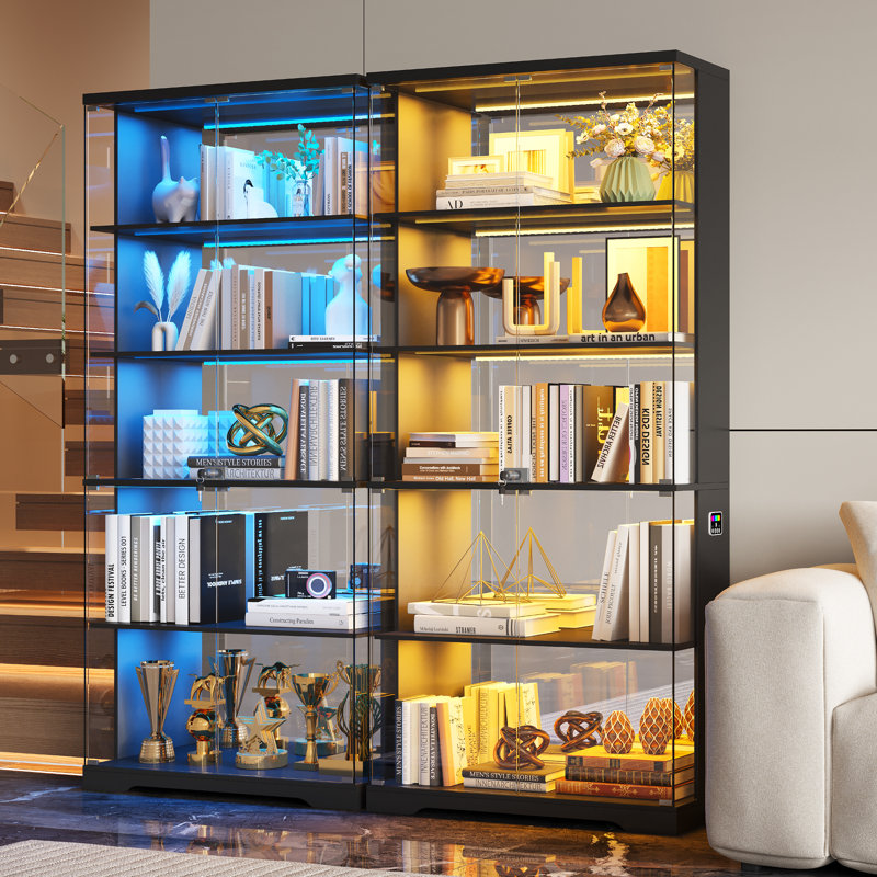 175cm H x 64cm W Book Cabinet Bookcase, Black