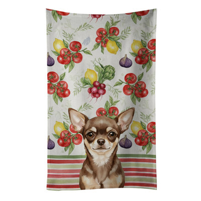 Chocolate Chihuahua Vegetables Kitchen Towel