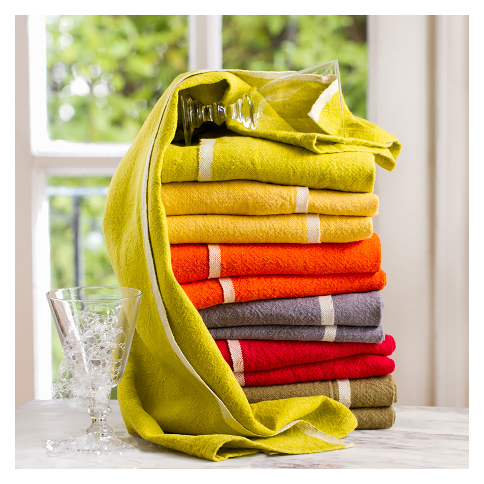 Soren Dish Cloth Kitchen Towel, Lime