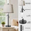 Ensemble de 2 lampes de table de 30 po de hauteur, lampes de chevet pour le salon de la chambre à coucher, lampes de table de chevet à hauteur réglable avec chaînette (ampoules incluses), noir-105171869-105171866