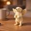 Figurine de chien ange en résine