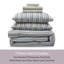 Ensemble d'édredon à lit rayé 7 pièces avec draps et taies d'oreiller Nestl-128727130-128727136