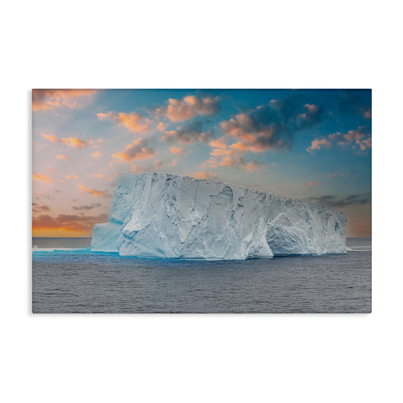 «Frozen Iceberg Sunset» par Richard Silver, H 20 po x l 30 po