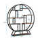 403.86cm H x 381cm W Metal Geometric Bookcase