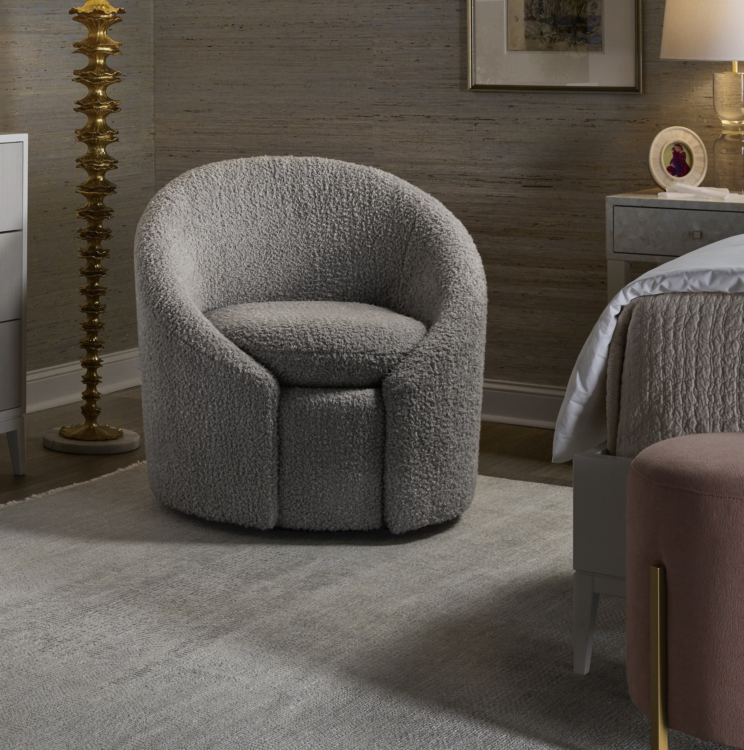 Swivel discount love chair