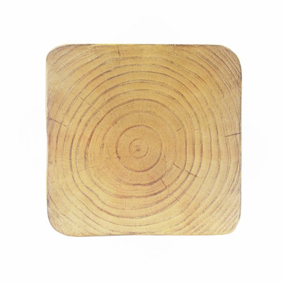 Table d'appoint d'extérieur, table de bout en forme de torsion, table d'appoint décorative, table de tabouret de jardin pour terrasse de balcon, bord de piscine, béton léger, texture semblable au bois, couleur naturelle