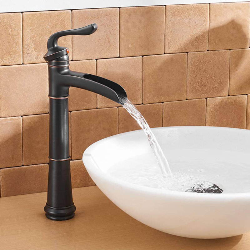 Robinet de lavabo vasque Waterfall, Bronze huilé