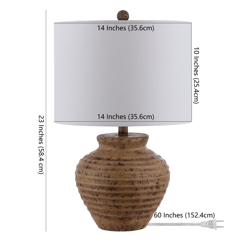 Lampe de table brune 23 po Deepesh