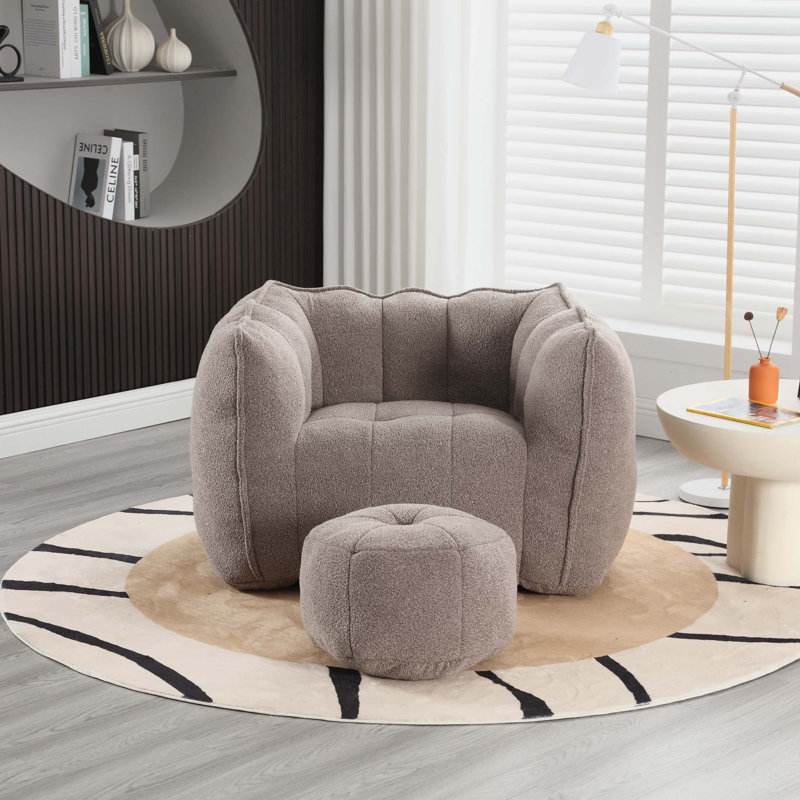 Canapé paresseux confortable avec repose-pieds, pour le salon et la chambre à coucher, H 26 po x l 42,5 po x P 33,5 po