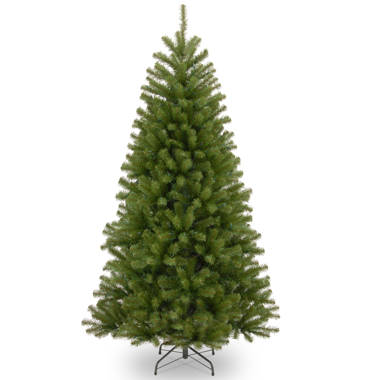 Traditional Prelit Artificial Christmas Tree with Warm Lights and Metal Stand, Wide Realistic Tree The Holiday Aisle Size: 6.5' H