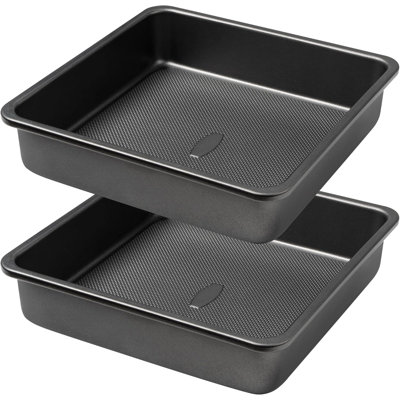 Ensemble de 2 moules à pâtisserie carrés antiadhésifs de 9 po x 9 po, allant au four Diamond