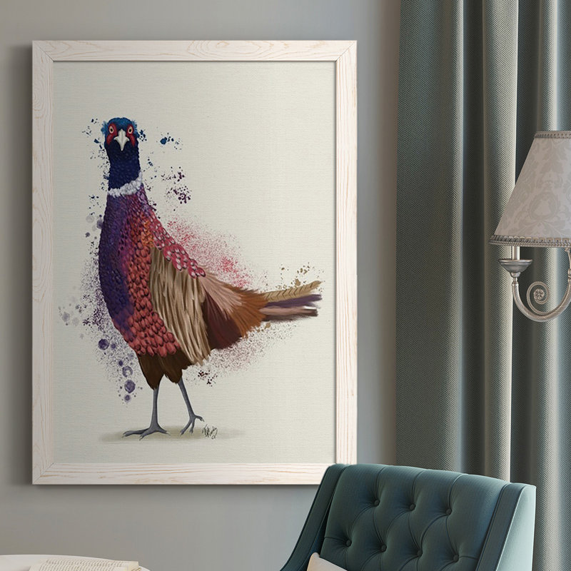 Gabrylle Pheasant Splash 6 - Reproduction de photo sur toile simple, Blanc, H 37,5 po x l 27,5 po x P 1 po