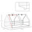 Mini serre extérieure portative 6 pi x 3 pi avec couvercle blanc en PE à deux couches de 140 g / m² et grandes ouvertures de ventilation à fermeture à glissière