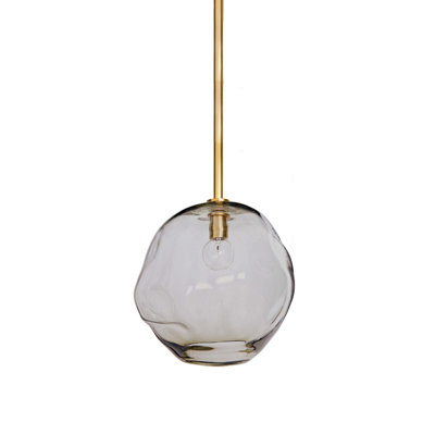 Molten Pendant with Smoke Glass