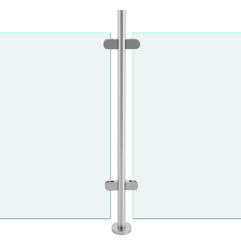 Poteau en acier inoxydable 42 po, H 43,34 po