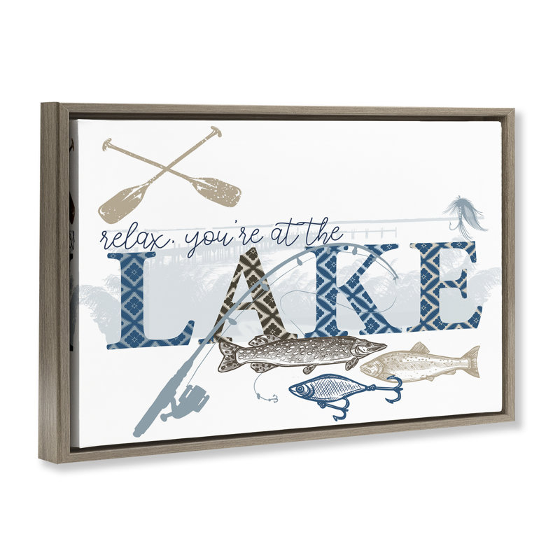 Cadre flottant pour la pêche Always Better Lake, design par Kim Allen, Brun, H 17 po x l 25 po