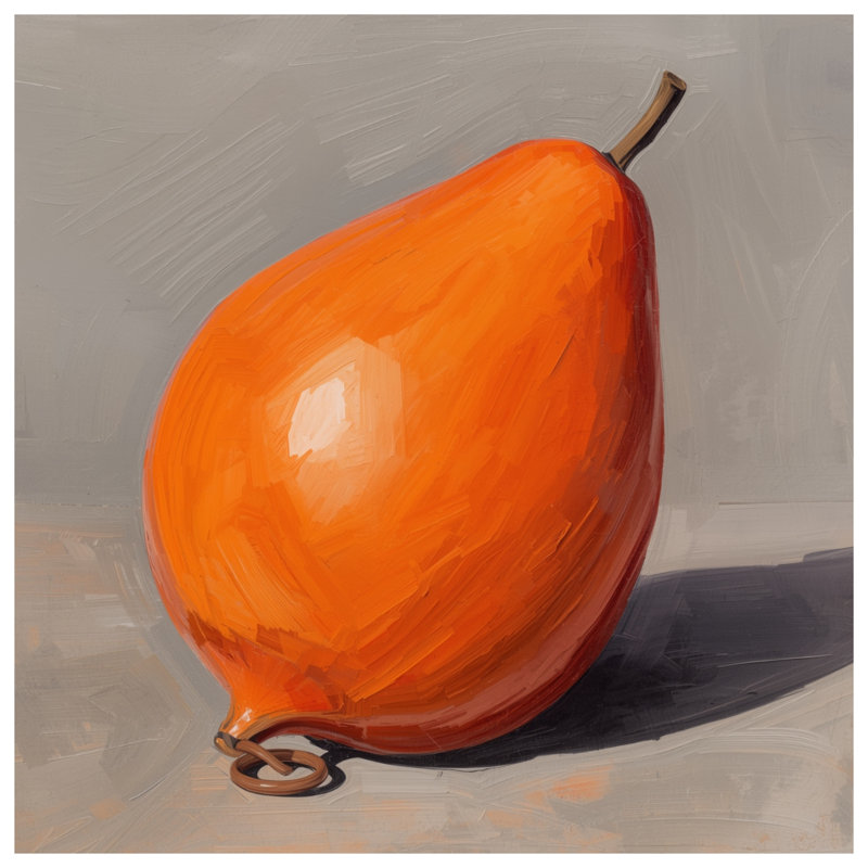 Orange Pear Shape Double Sided Throw Pillows, 14 x 14 inches