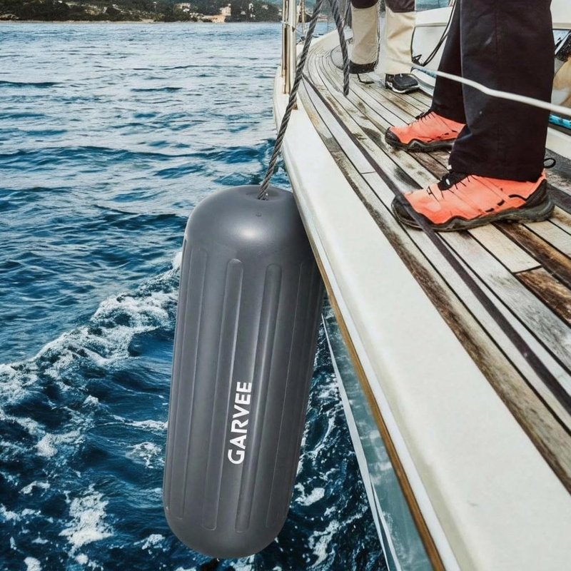 Inflatable Boat Fenders 4 Pack with Ropes & Pump for Pontoon and Sailboat Use