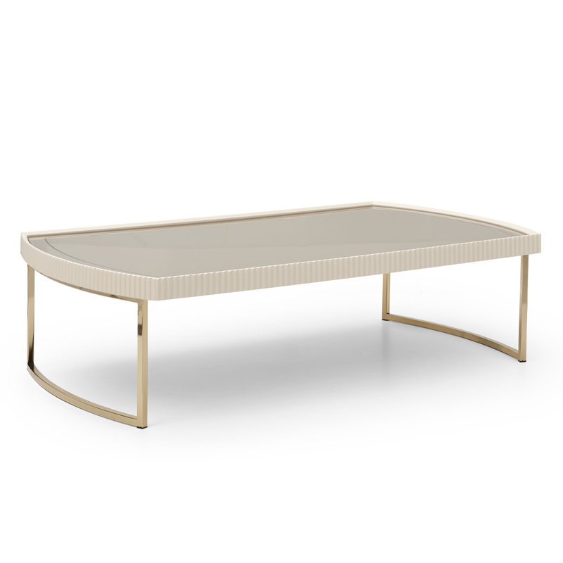 Lisbon Coffee Table, Matte Cream