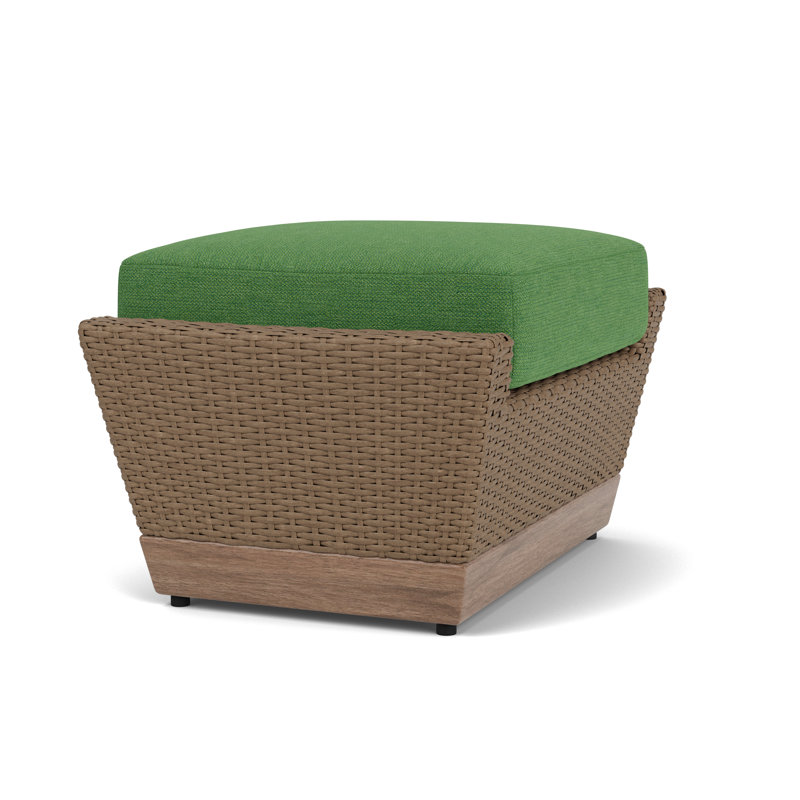Charisma Rectangle Outdoor Ottoman Patio Ottoman, Seadog Botanical
