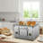 This Four-Piece Stainless Steel Toaster Boasts A Premium Silver Metallic Exterior, A Wide Slot, Seven Precise Toasting Levels, Three Main Functions, A Color LCD Screen, And A Removable Tray For Easy Cleaning.