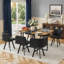 Ensemble de table de salle à manger 60 "en bois avec 6 chaises en cuir PU-833839133-805779644