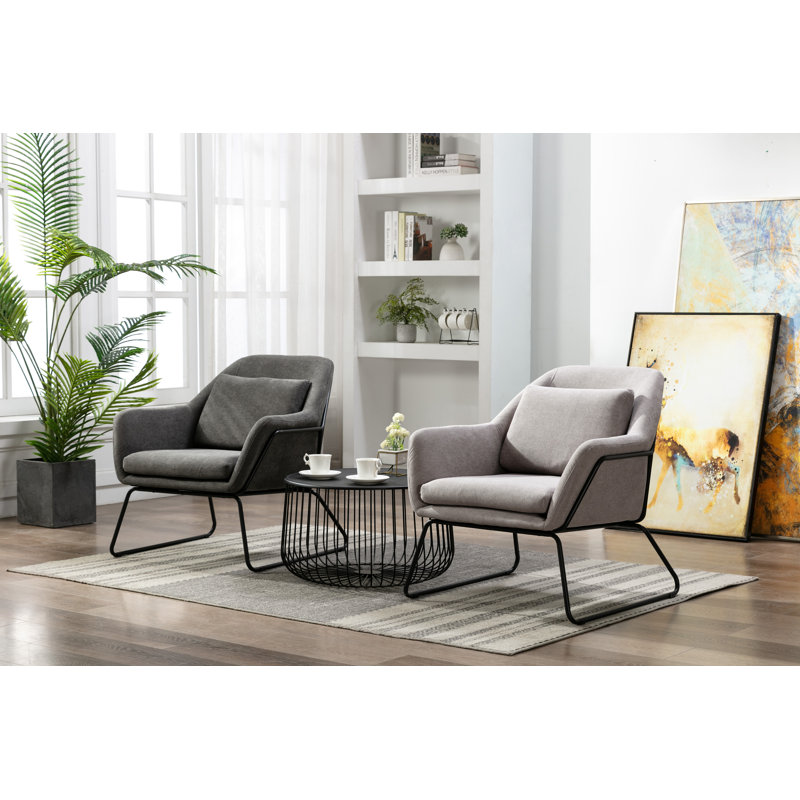 Andice Upholstered Armchair, Dark Grey