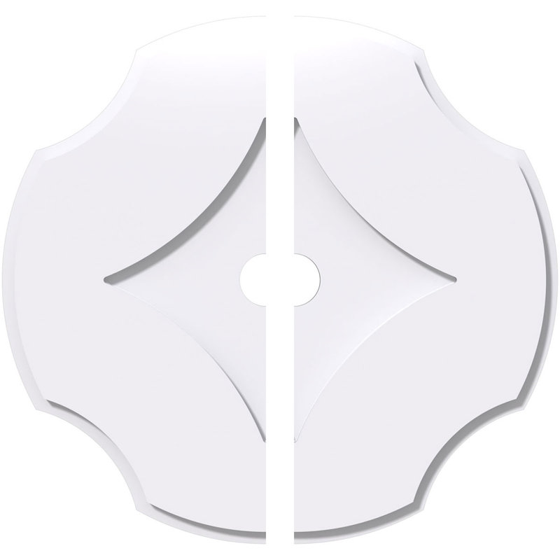 Médaillon de plafond contemporain en PVC Percival, H 1 po x l 10 po x P 10 po