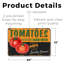 Plaque en plastique Farm Fresh Tomatoes 13 po x 20 po